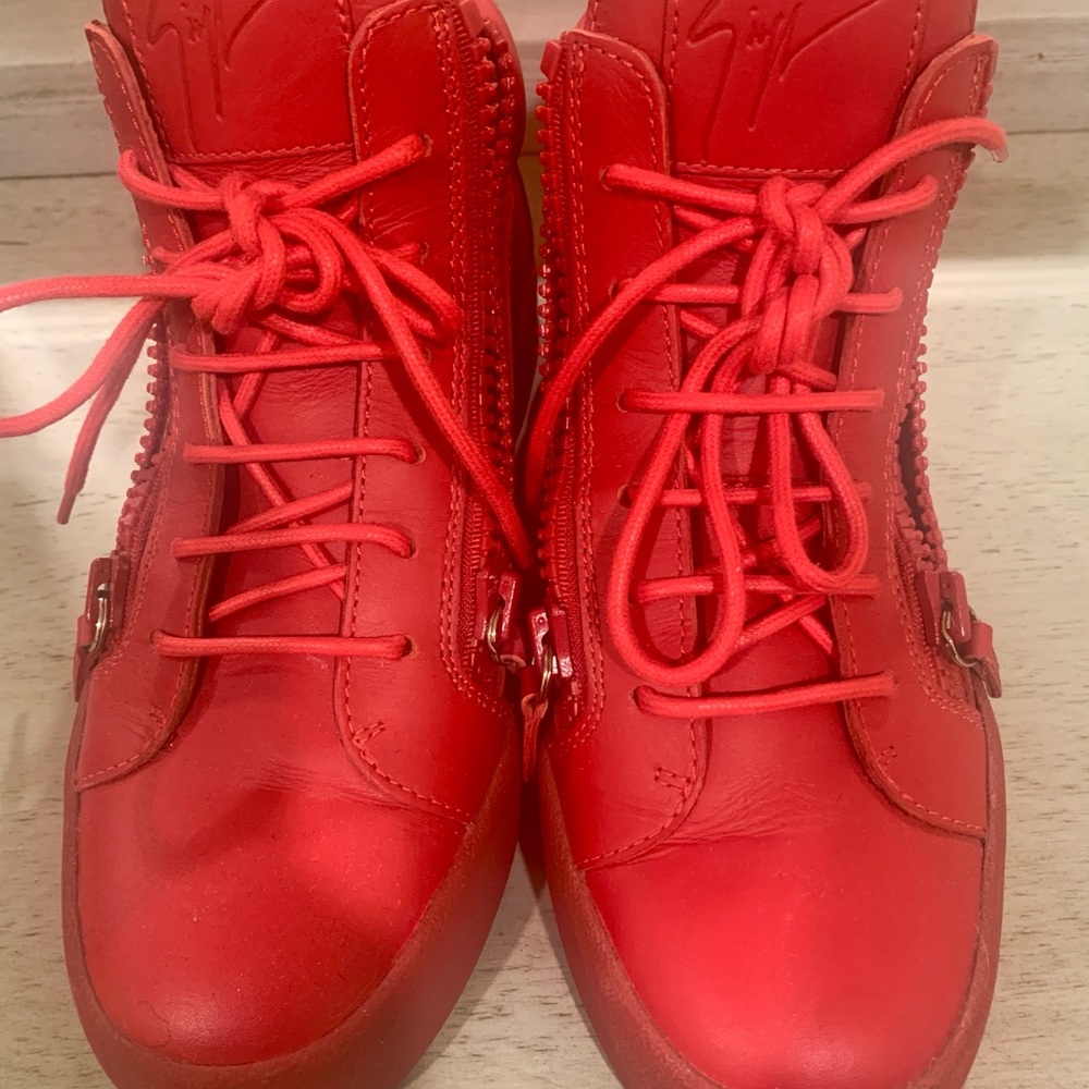 Giuseppe Zanotti Red Lace Sneakers